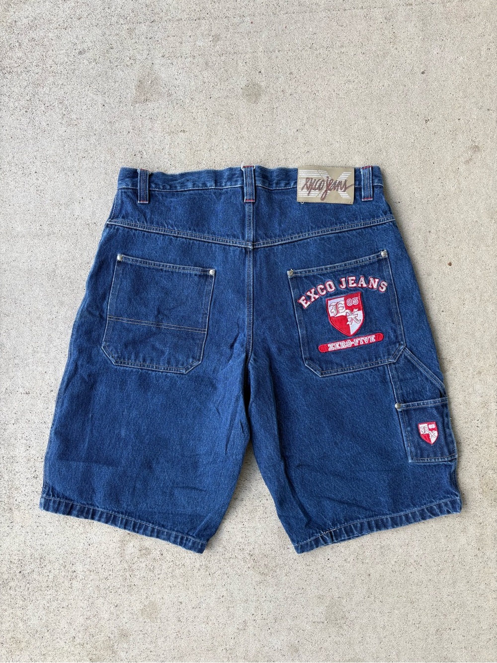 Vintage Y2K Exco Jeans Baggy Embroidered Denim Jorts - 36W